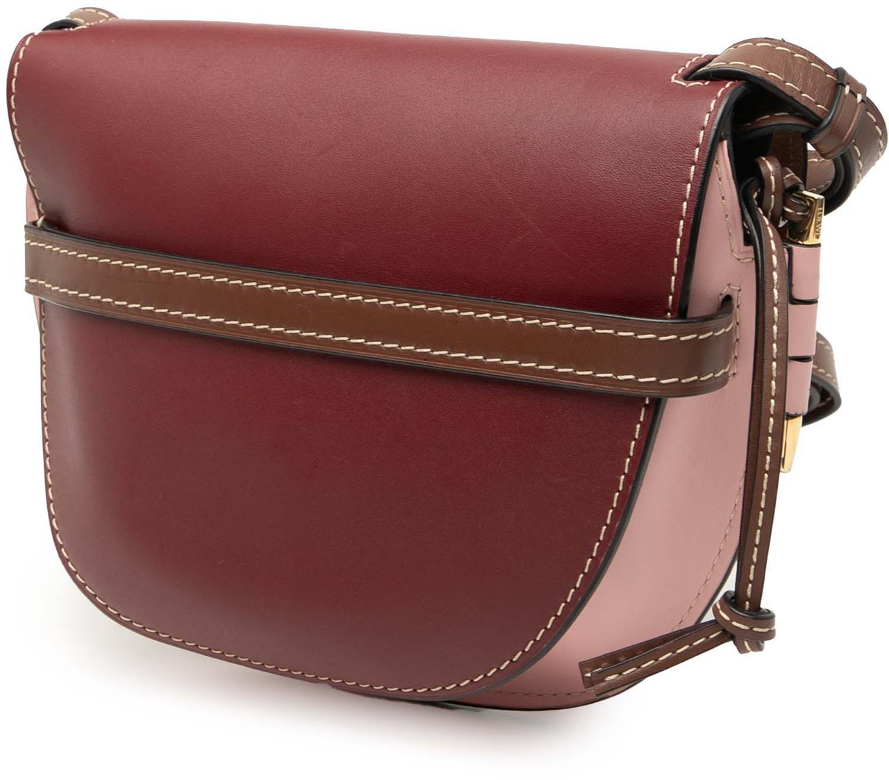 Loewe Small Tricolor Leather Gate Crossbody Rood