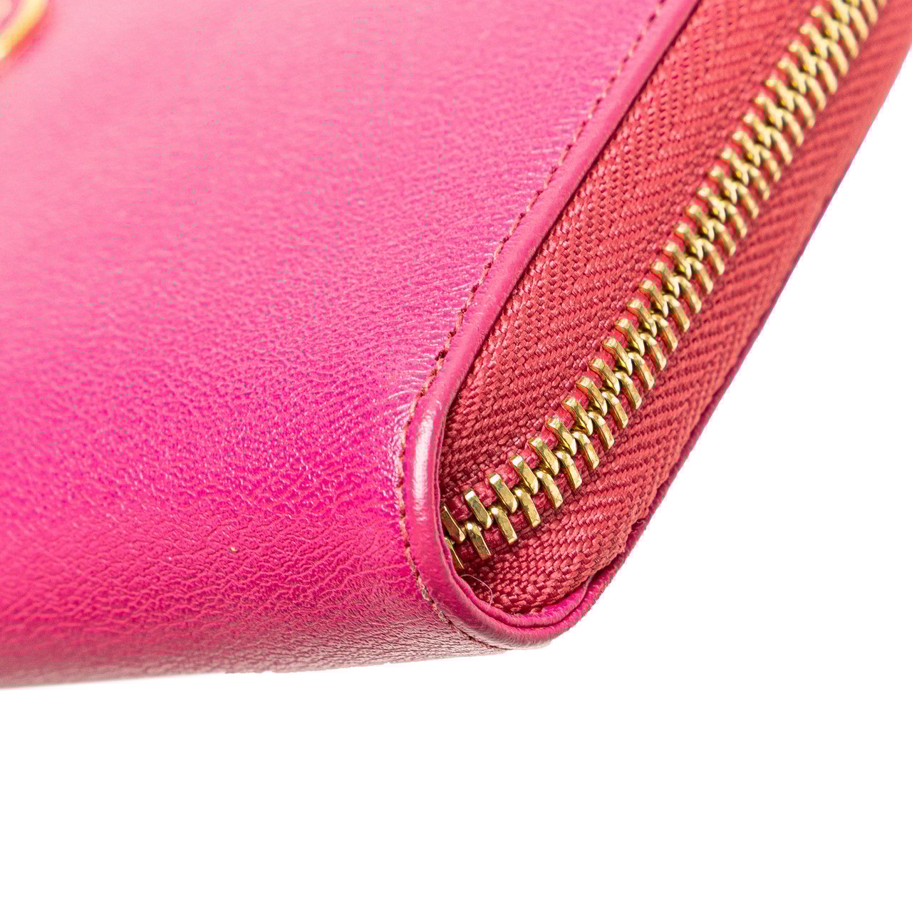Loewe Anagram Leather Zip Around Wallet Roze
