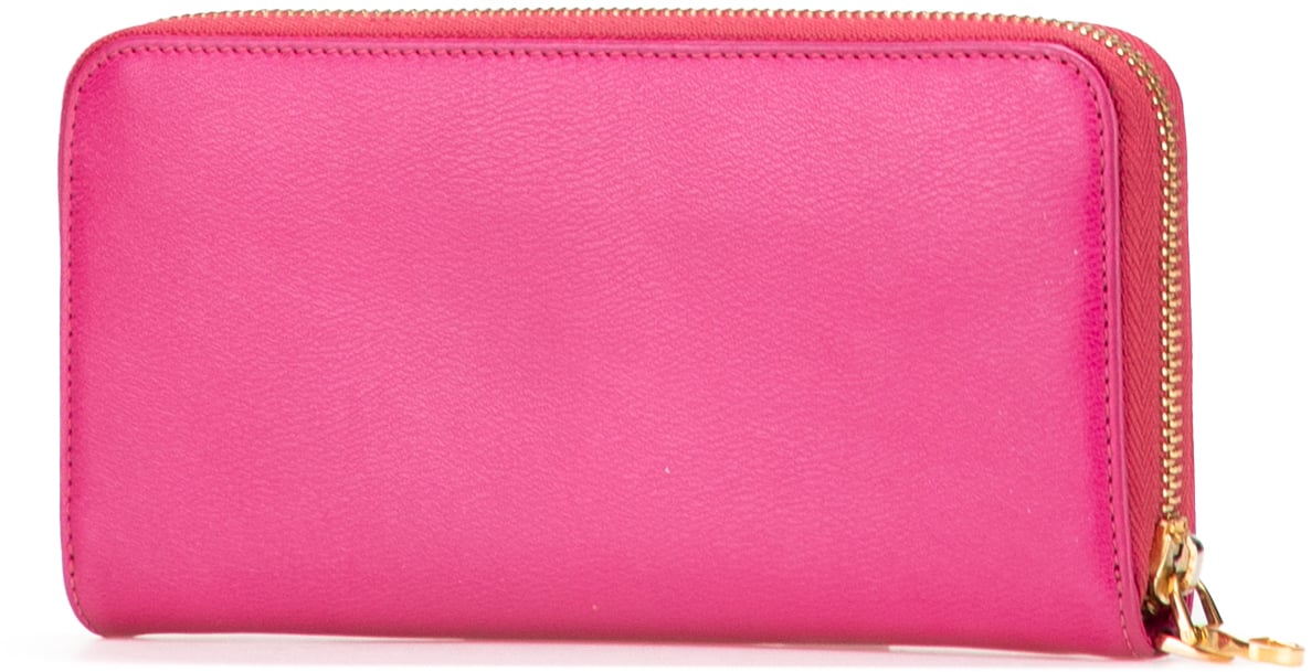 Loewe Anagram Leather Zip Around Wallet Roze
