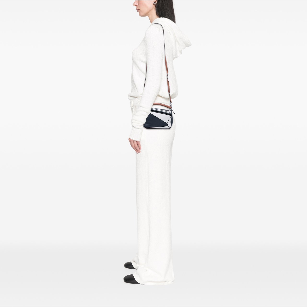 Loewe Mini Tricolor Calfskin Sailor Puzzle Satchel Blauw