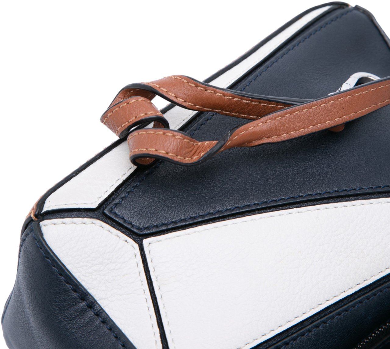 Loewe Mini Tricolor Calfskin Sailor Puzzle Satchel Blauw