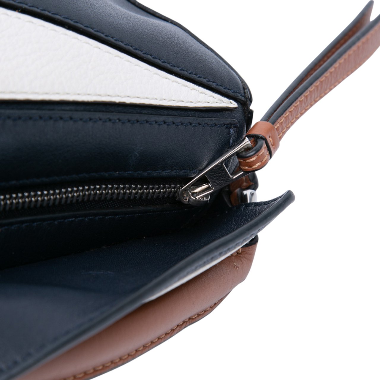 Loewe Mini Tricolor Calfskin Sailor Puzzle Satchel Blauw