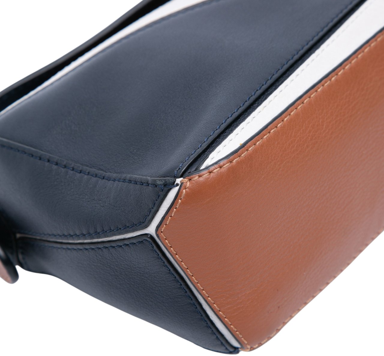 Loewe Mini Tricolor Calfskin Sailor Puzzle Satchel Blauw