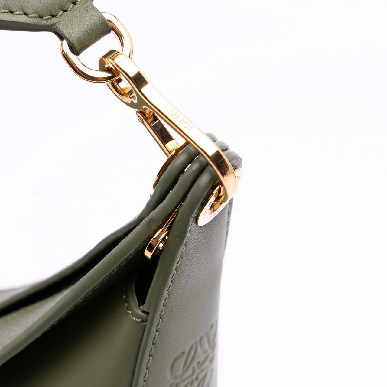 Loewe Small Leather Luna Hobo Groen