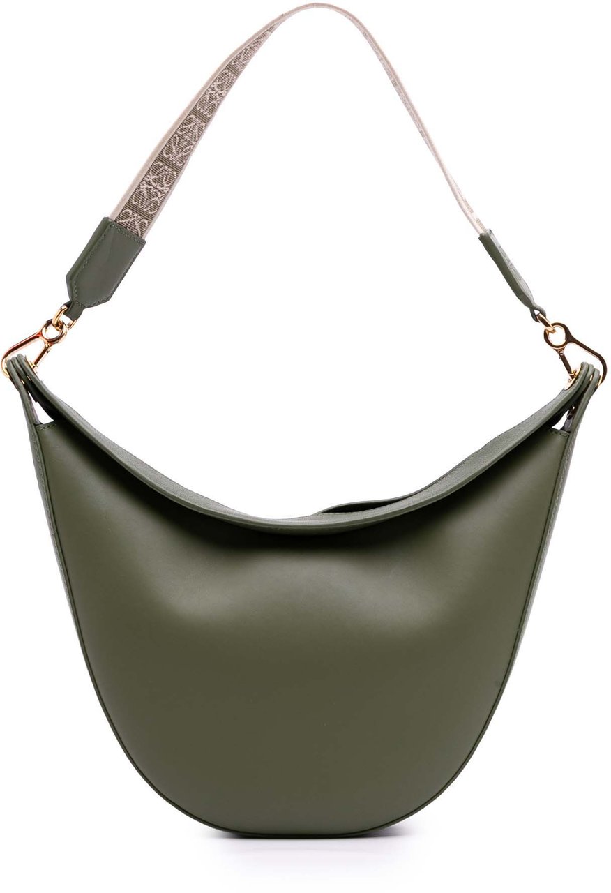 Loewe Small Leather Luna Hobo Groen
