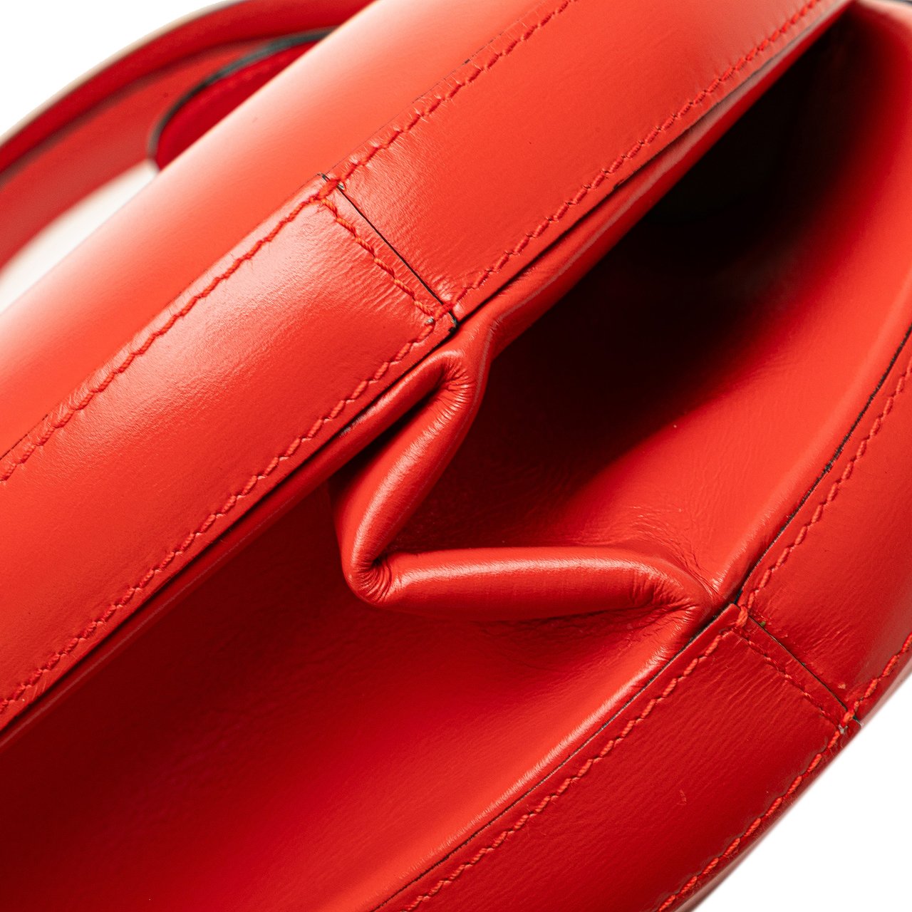 Loewe Anagram Leather Round Handbag Rood