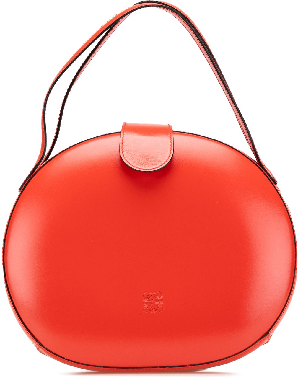 Loewe Anagram Leather Round Handbag Rood