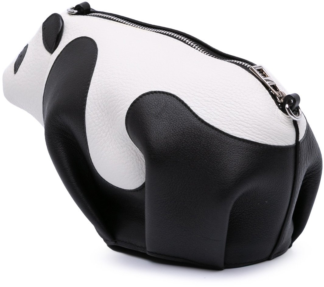 Loewe Leather Panda Bear Crossbody Zwart