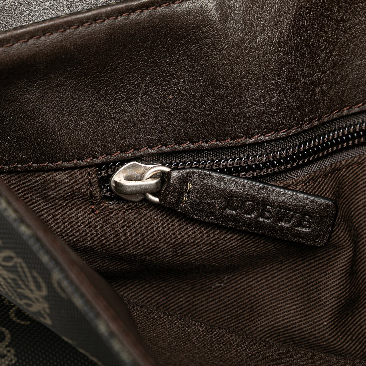 Loewe Anagram Coated Canvas Crossbody Bruin