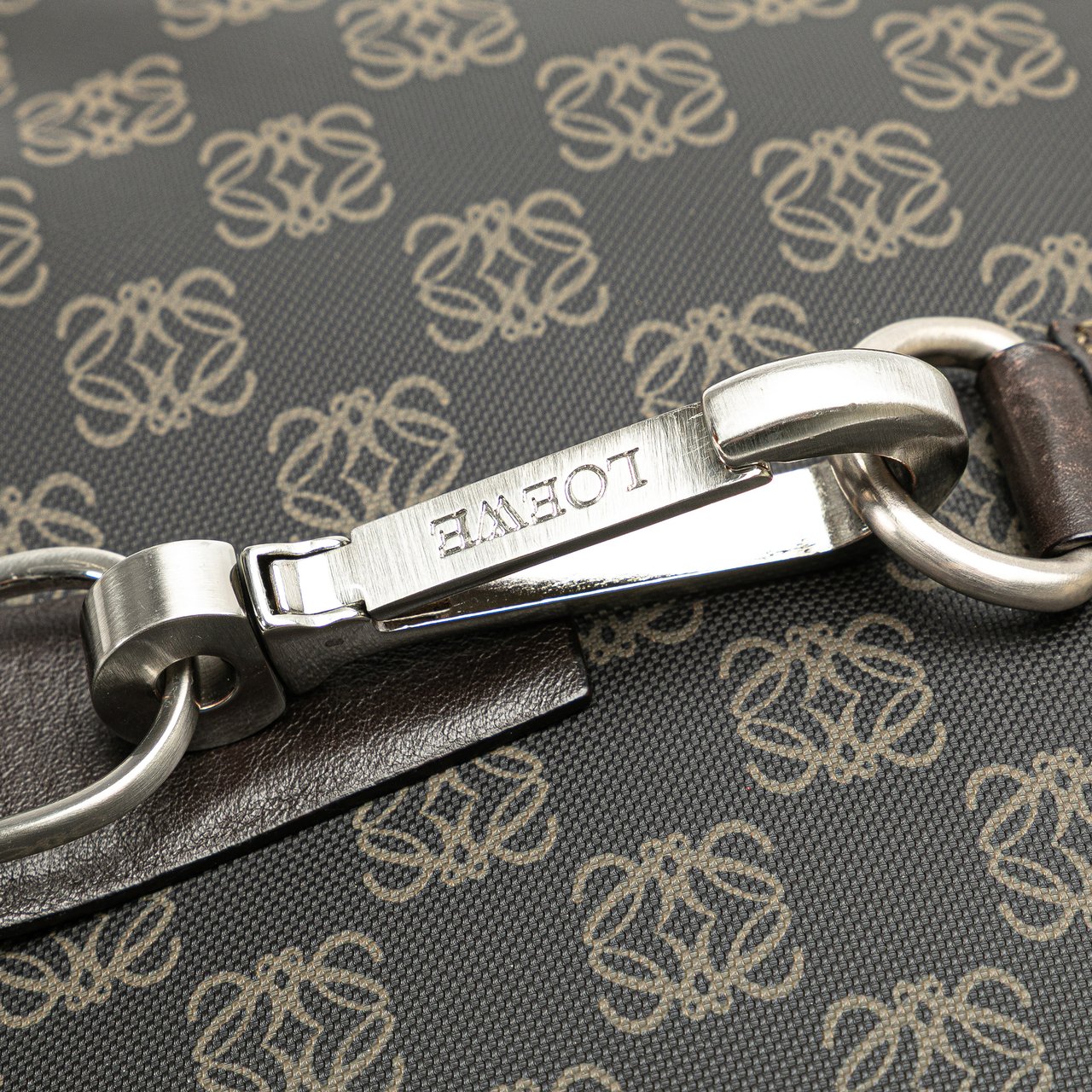 Loewe Anagram Coated Canvas Crossbody Bruin