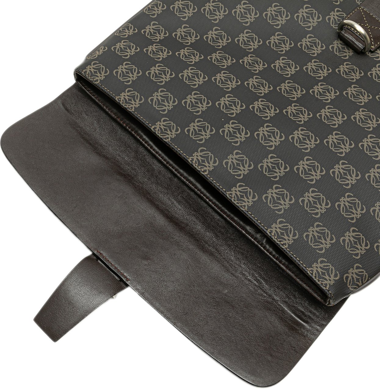 Loewe Anagram Coated Canvas Crossbody Bruin