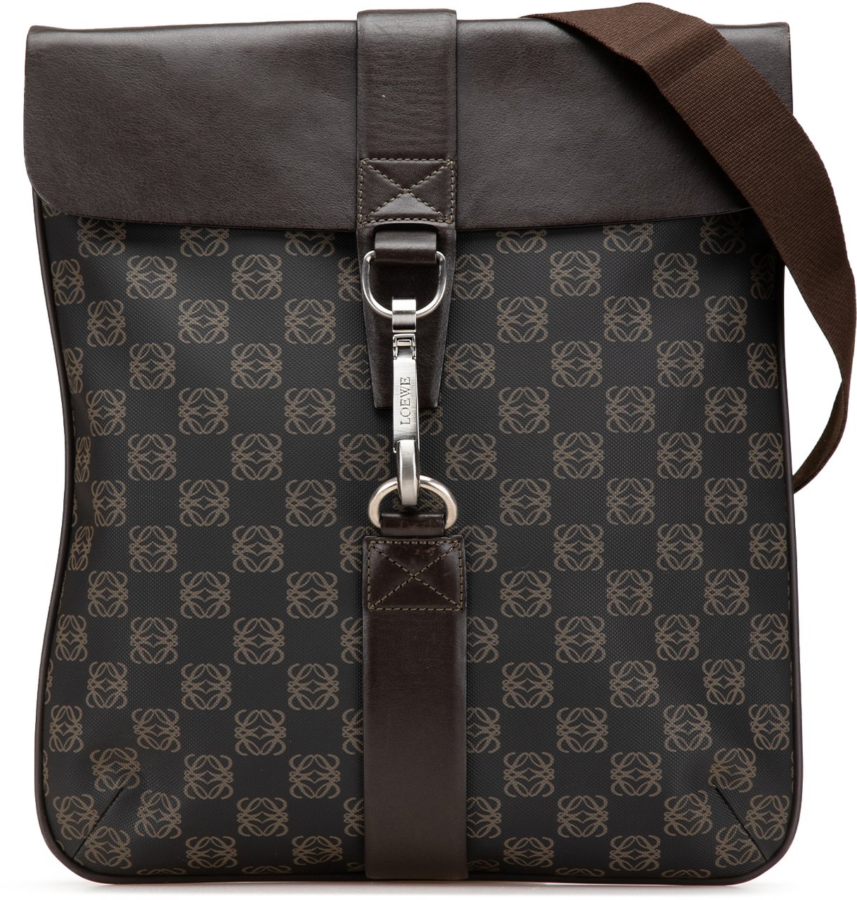 Loewe Anagram Coated Canvas Crossbody Bruin