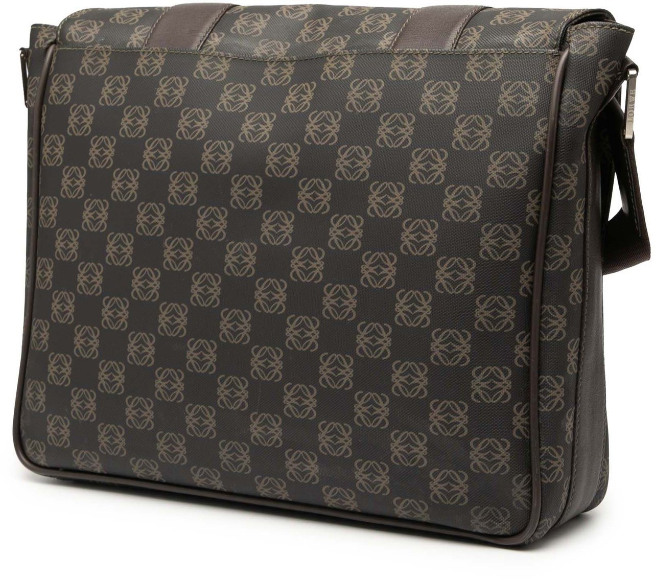 Loewe Anagram Coated Canvas Flap Crossbody Bruin