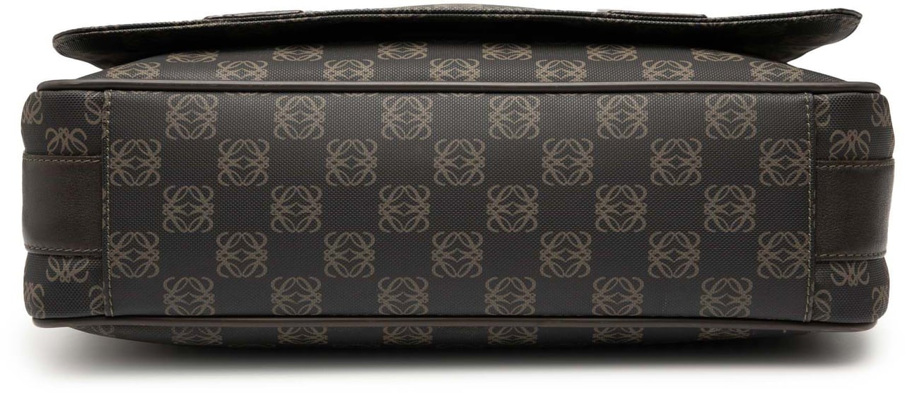 Loewe Anagram Coated Canvas Flap Crossbody Bruin