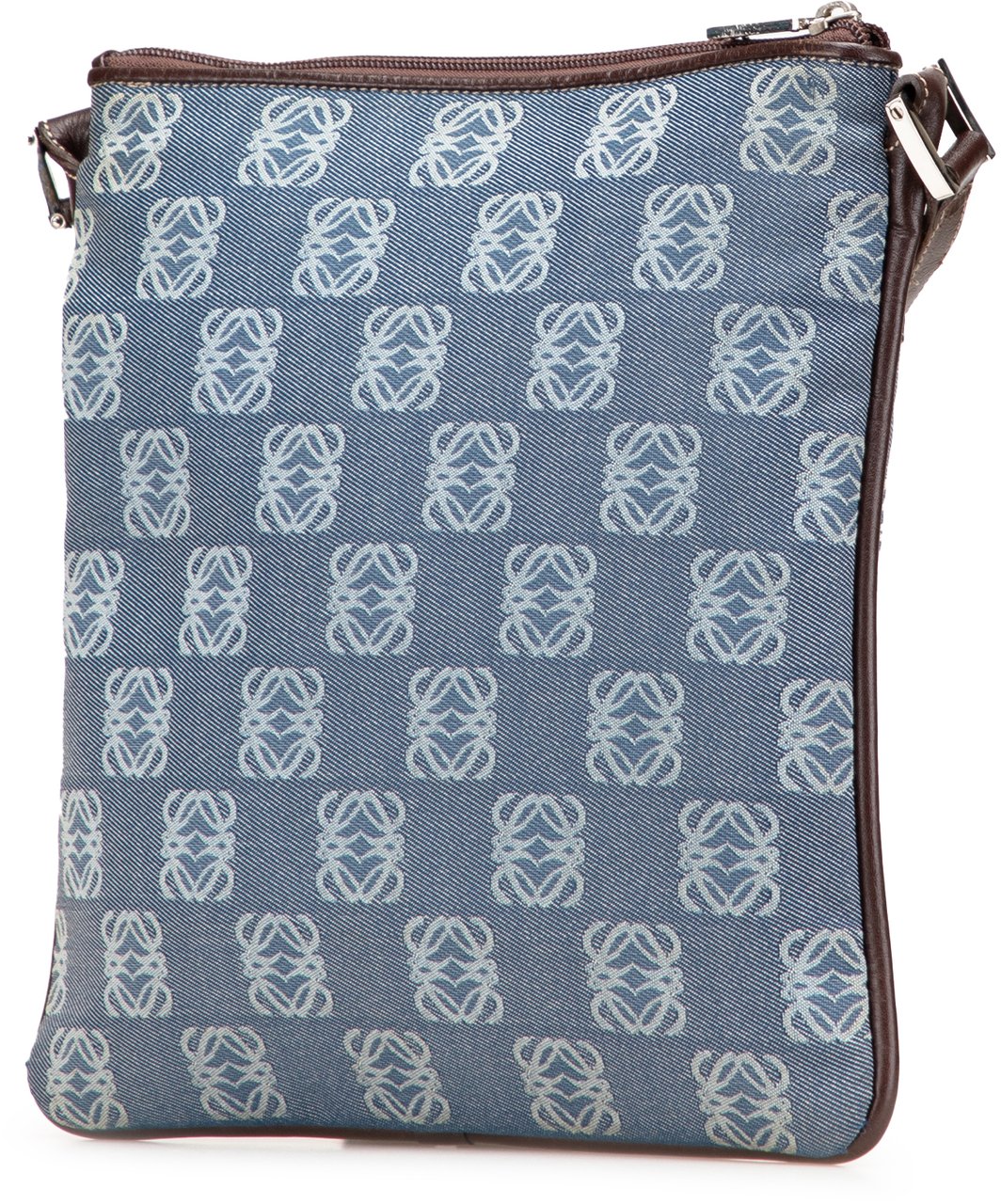 Loewe Anagram Denim Crossbody Blauw