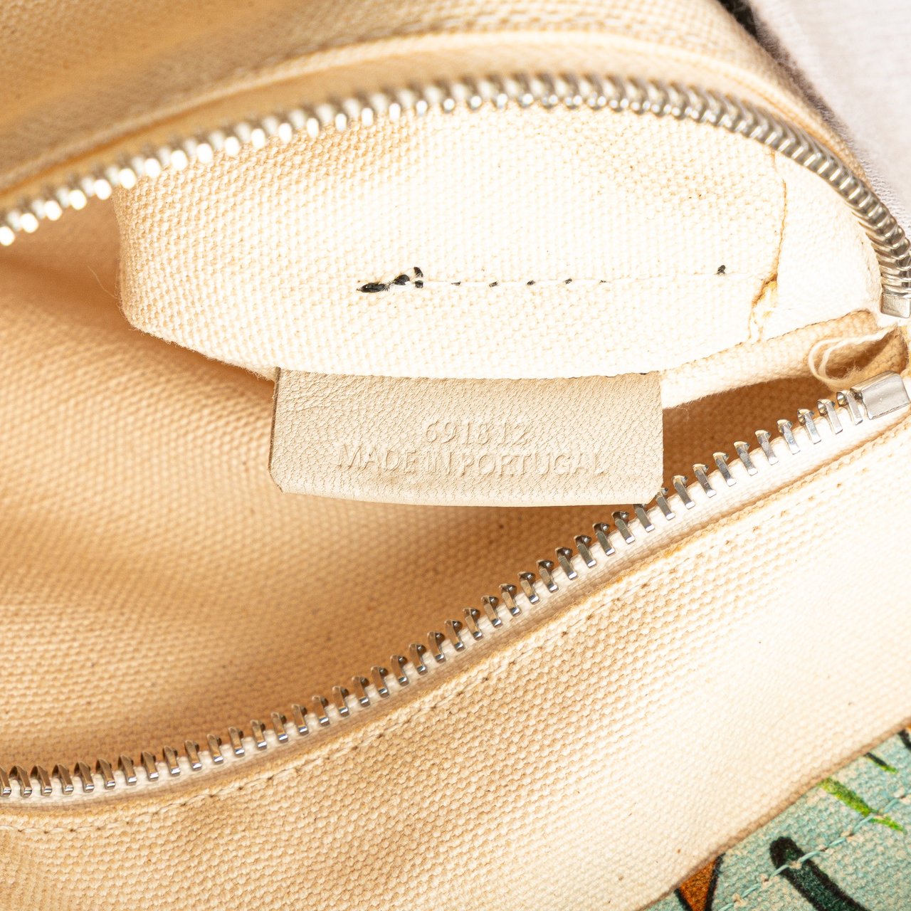 Loewe Paulas Ibiza Medium Canvas Mermaid Print Tote Blauw