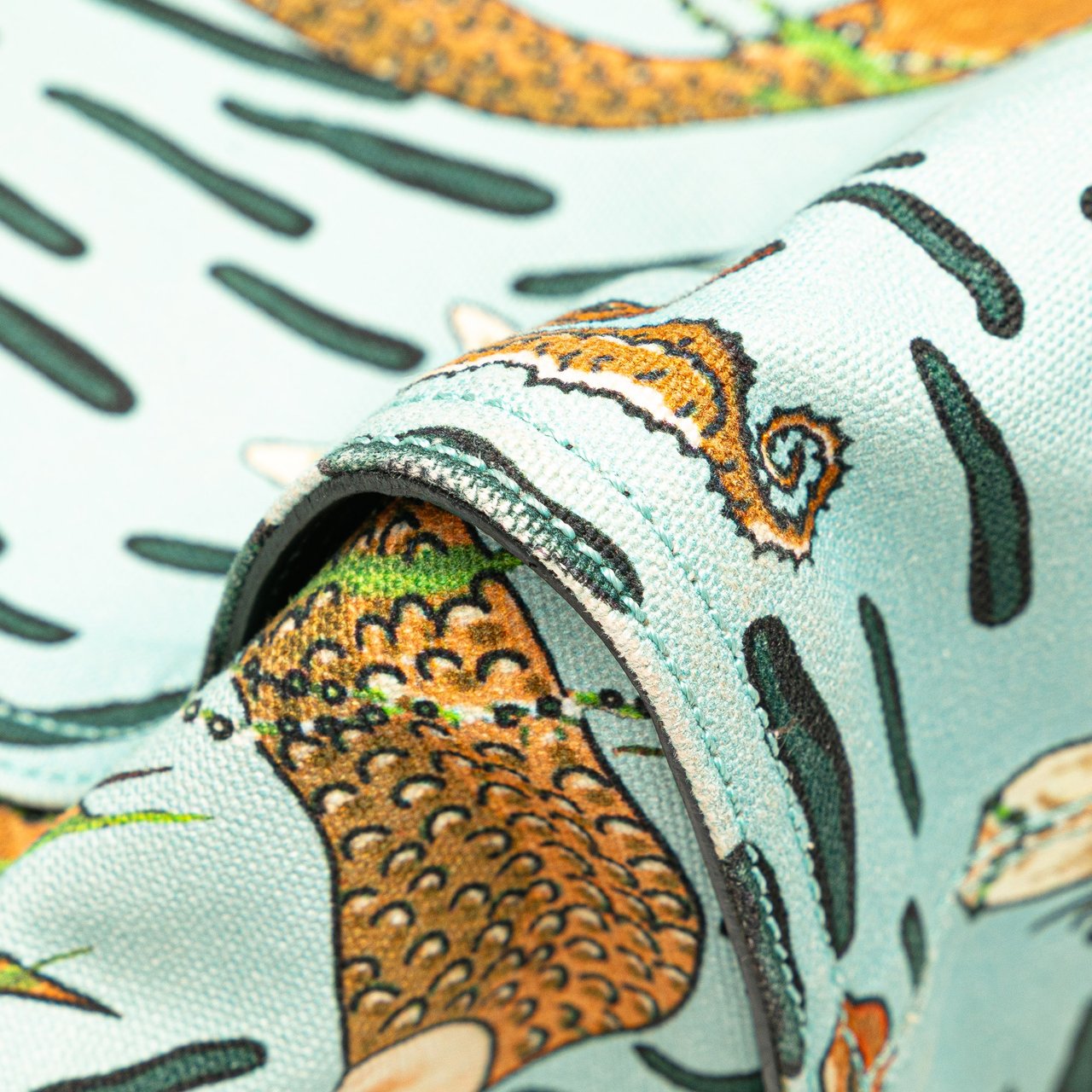 Loewe Paulas Ibiza Medium Canvas Mermaid Print Tote Blauw