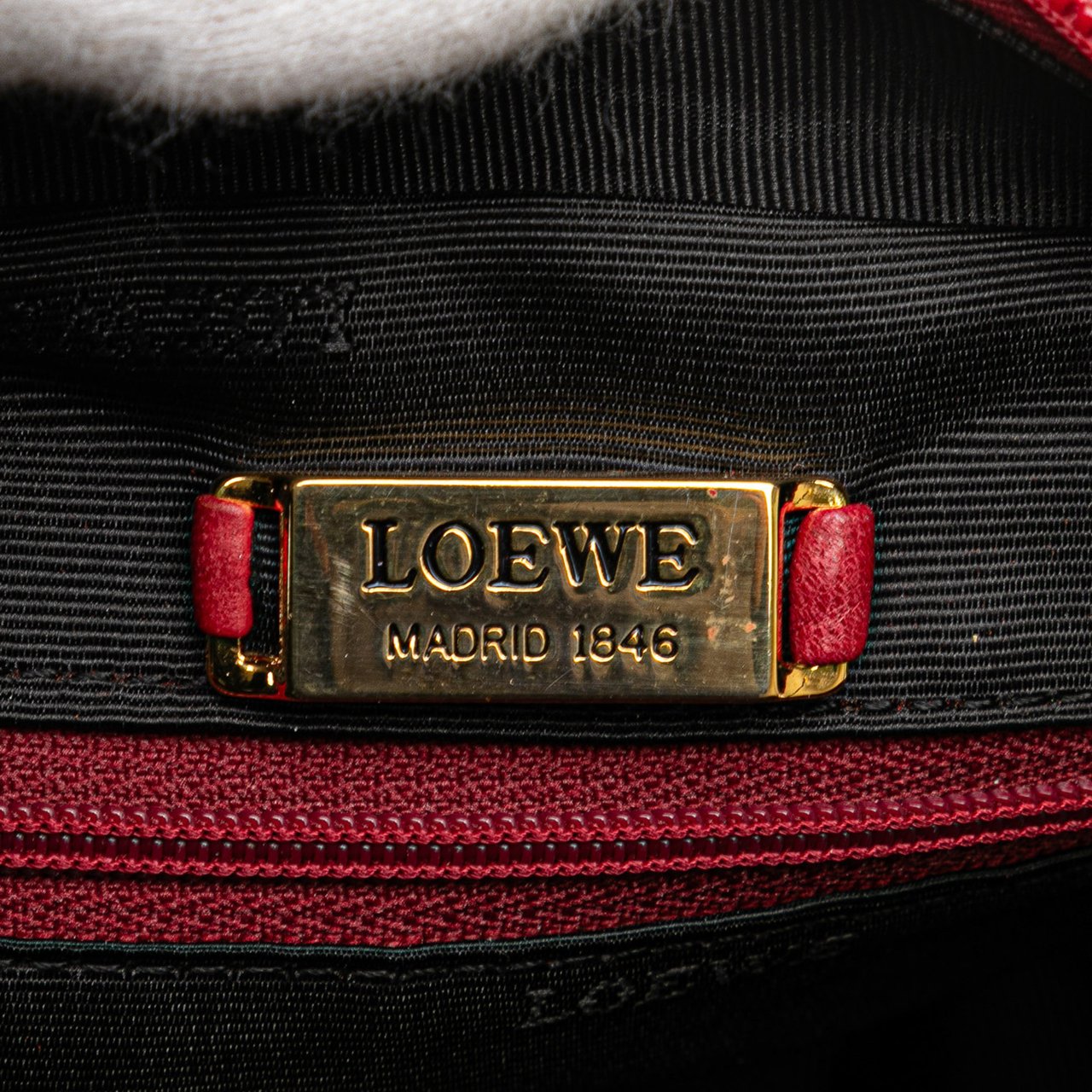 Loewe Leather Anagram Crossbody Rood