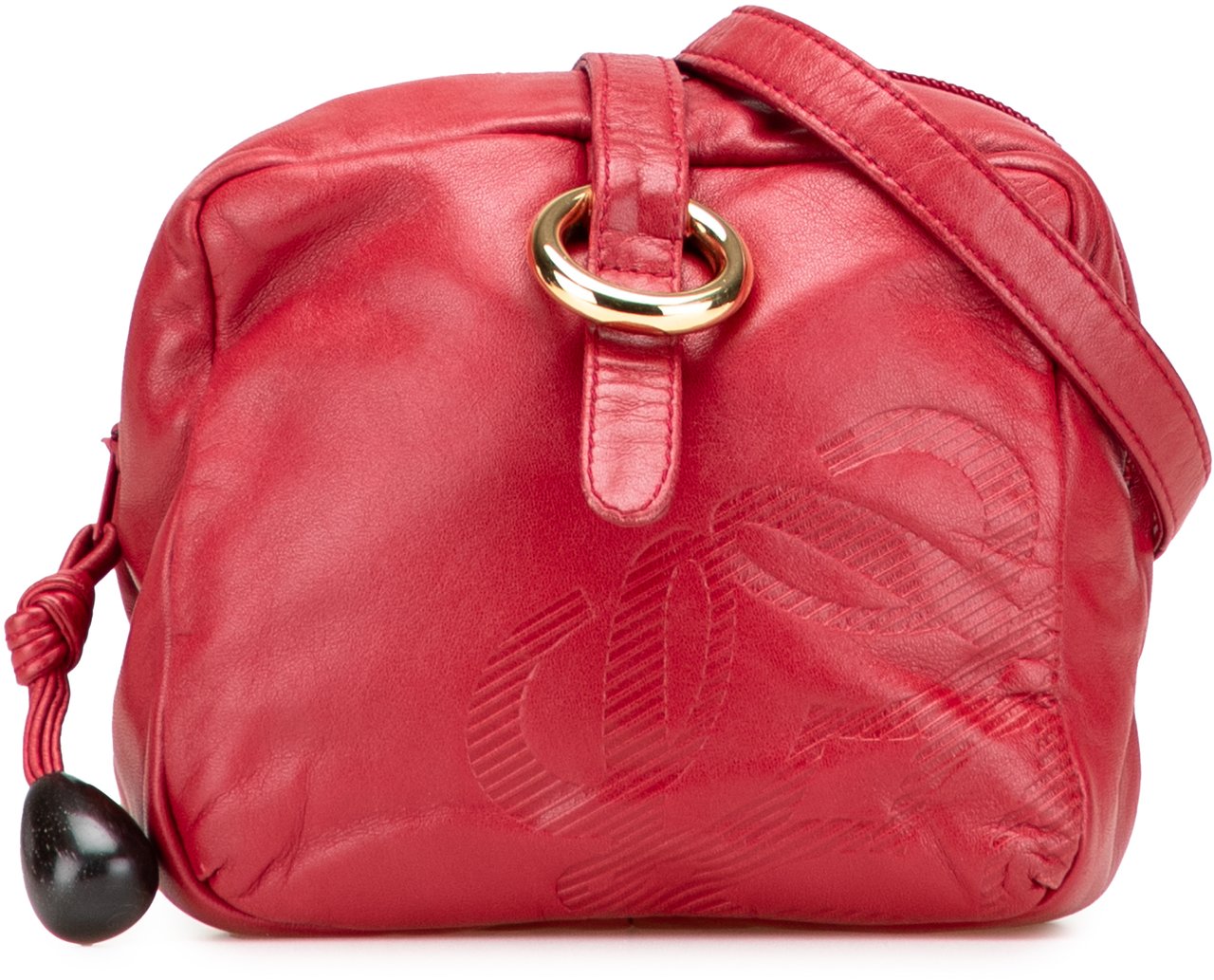 Loewe Leather Anagram Crossbody Rood
