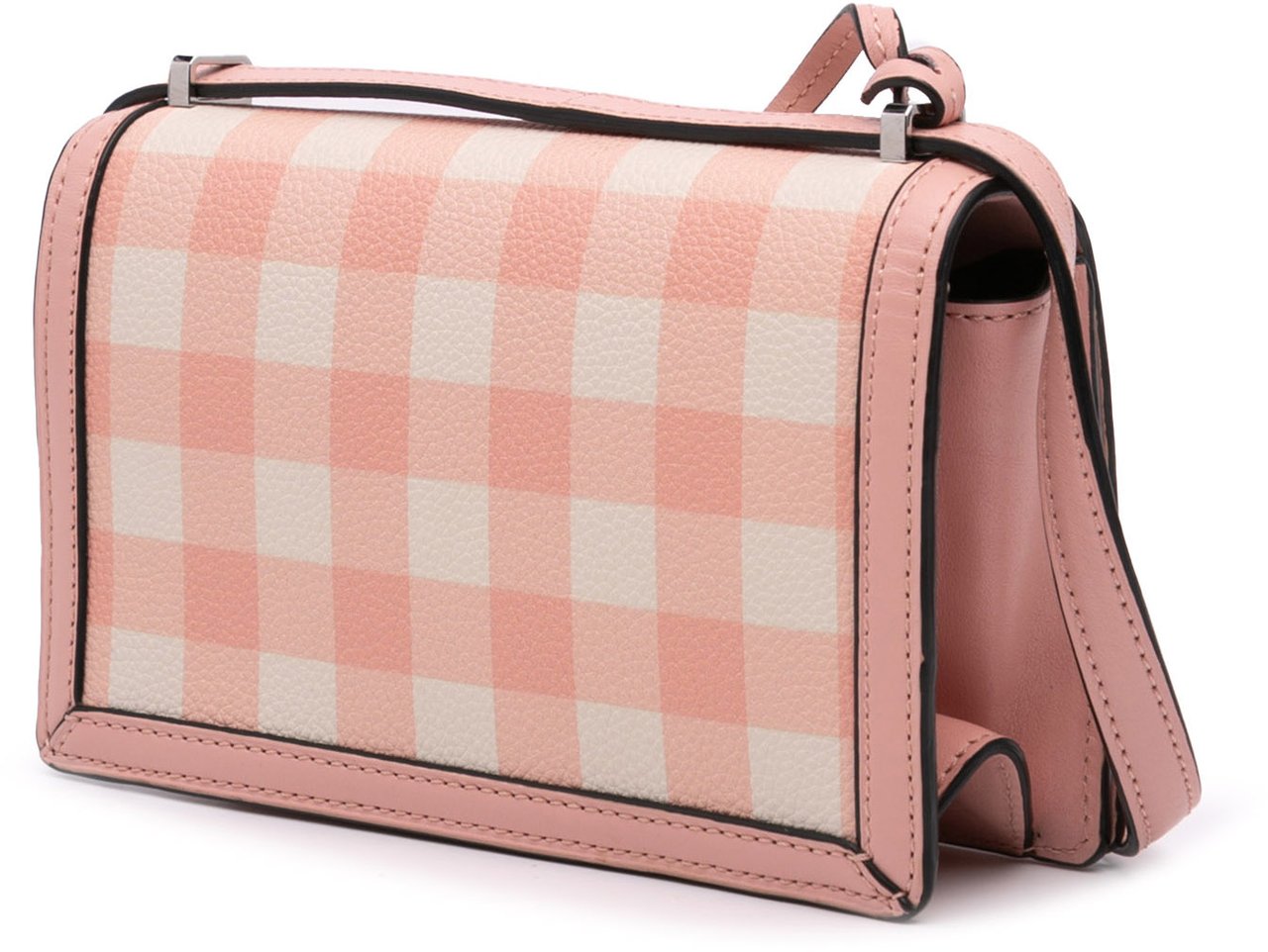 Loewe Small Leather Gingham Barcelona Crossbody Roze