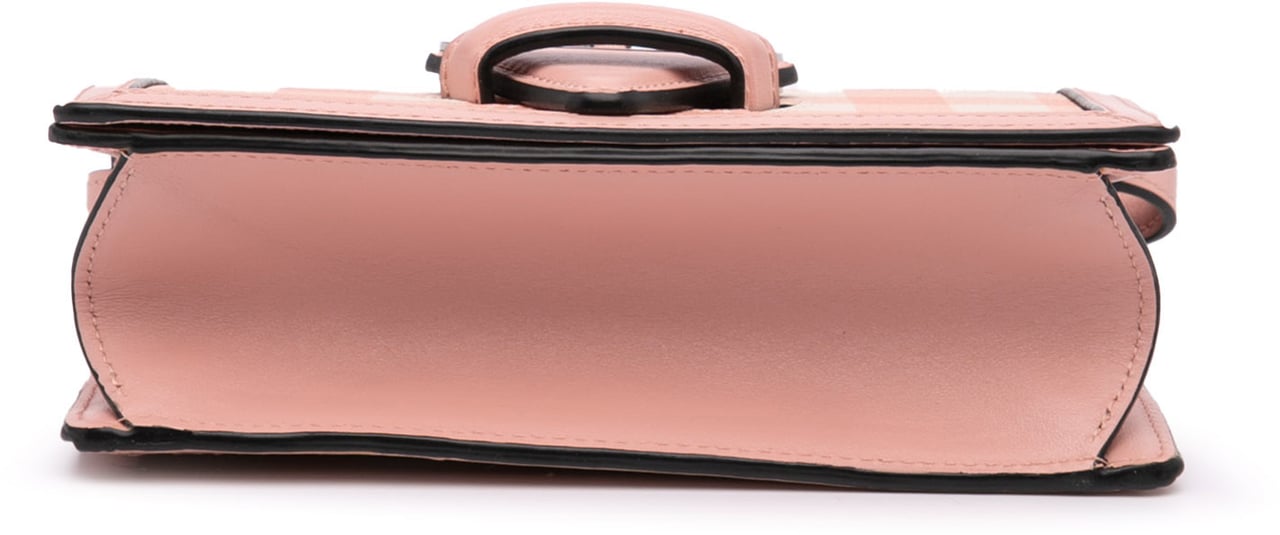 Loewe Small Leather Gingham Barcelona Crossbody Roze