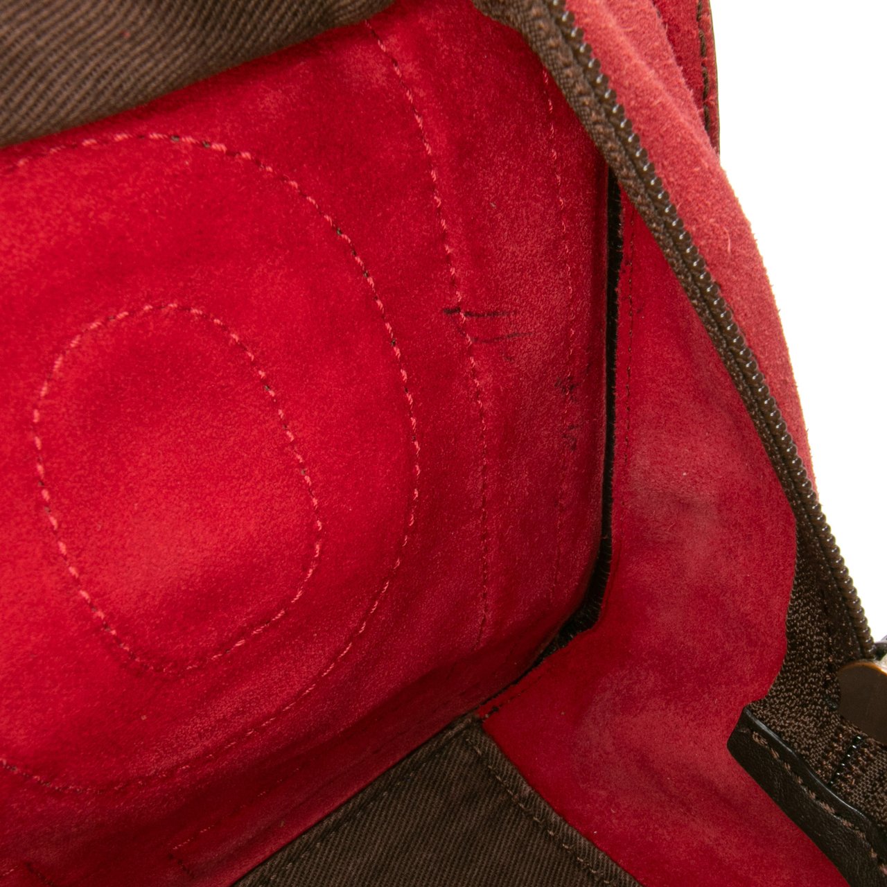 Loewe Anagram Suede Shoulder Bag Rood