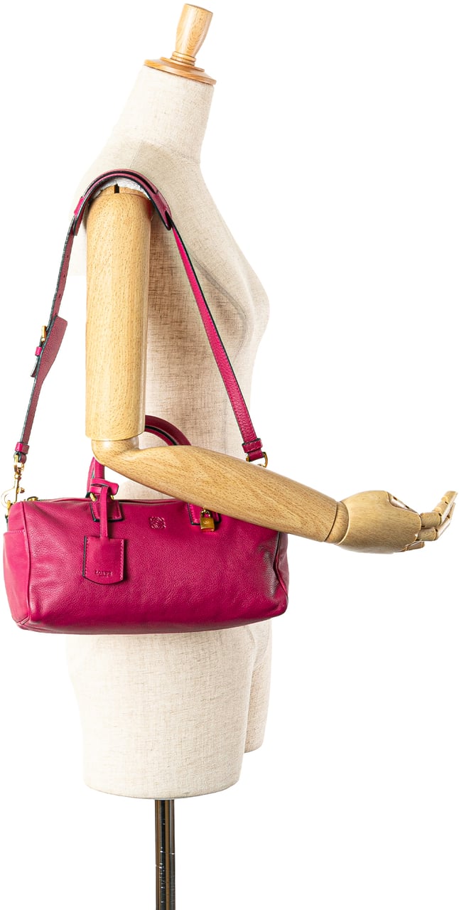 Loewe Anagram Leather Satchel Roze