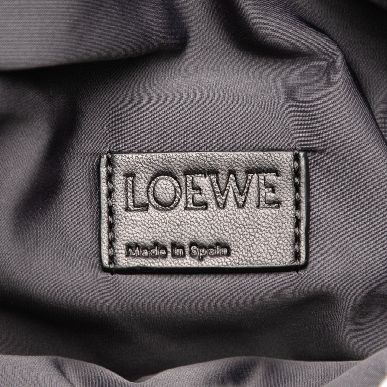Loewe Leather Puffy Bumbag Belt Bag Zwart