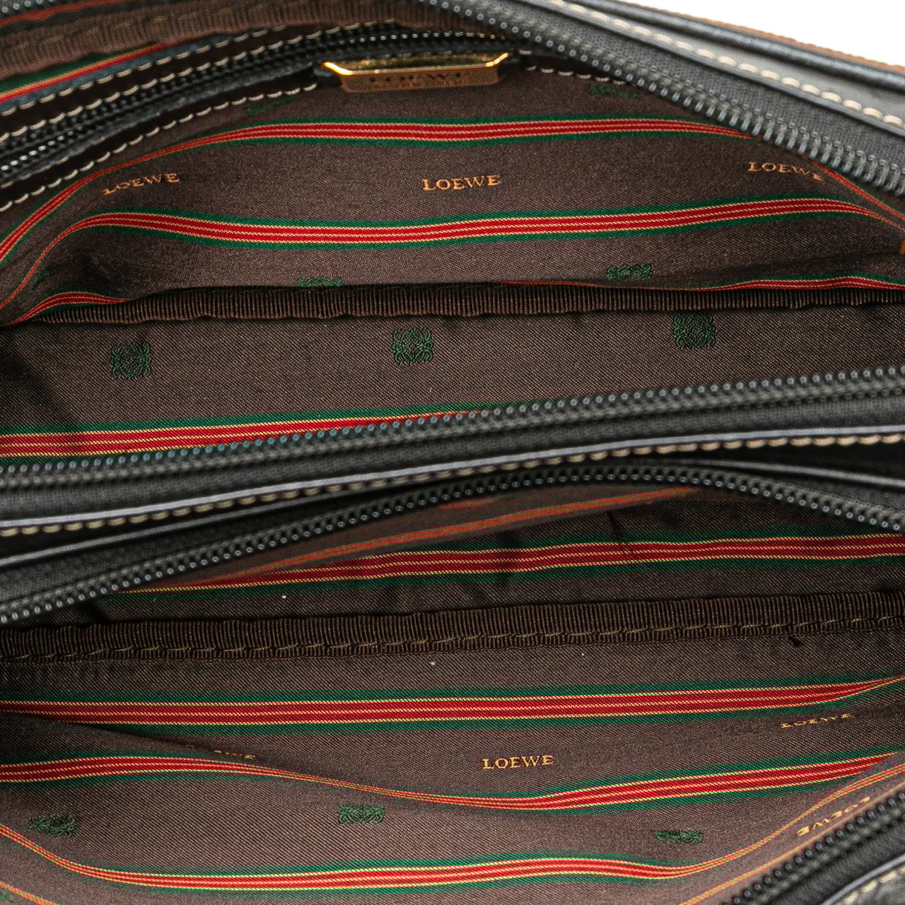 Loewe Leather Velazquez Twist Crossbody Bruin