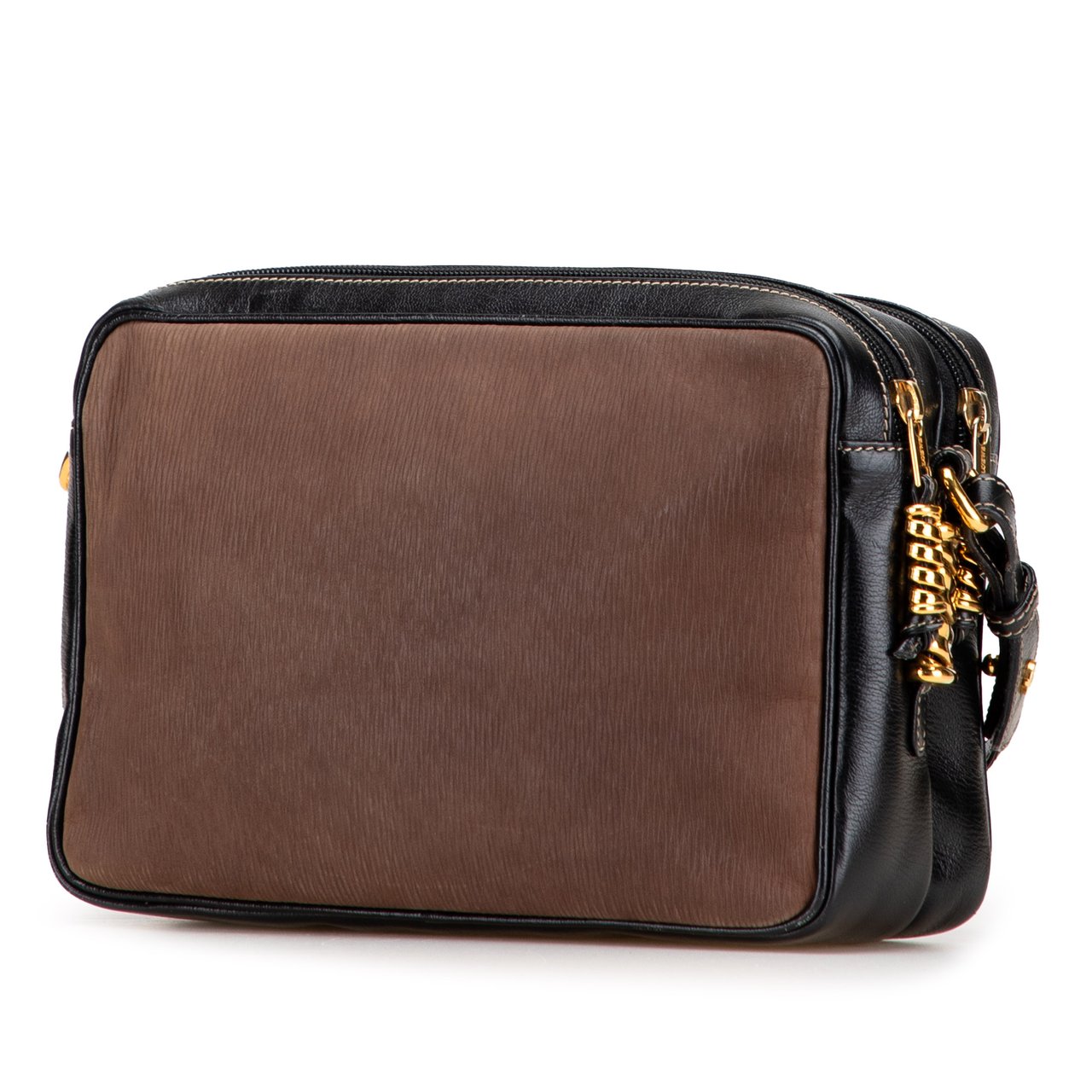 Loewe Leather Velazquez Twist Crossbody Bruin
