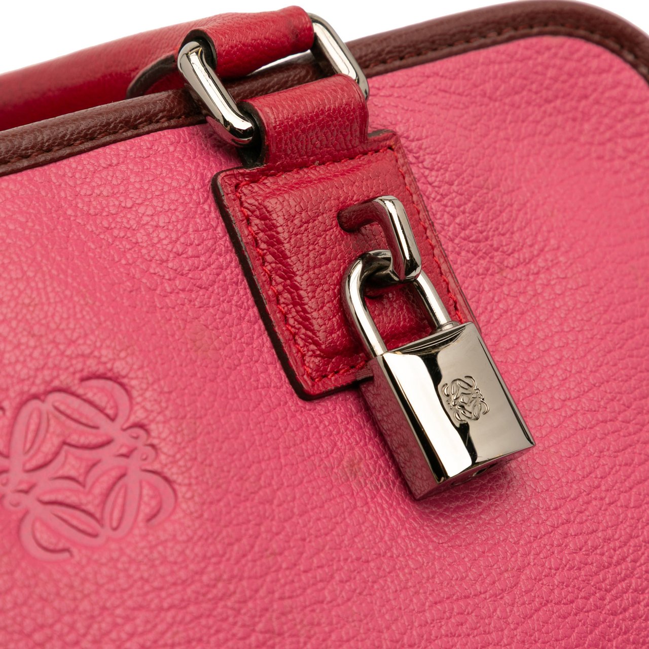 Loewe Tricolor Goatskin Amazona 28 Roze