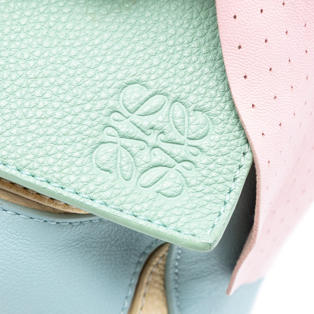 Loewe Medium Multicolor Leather Puzzle Satchel Roze