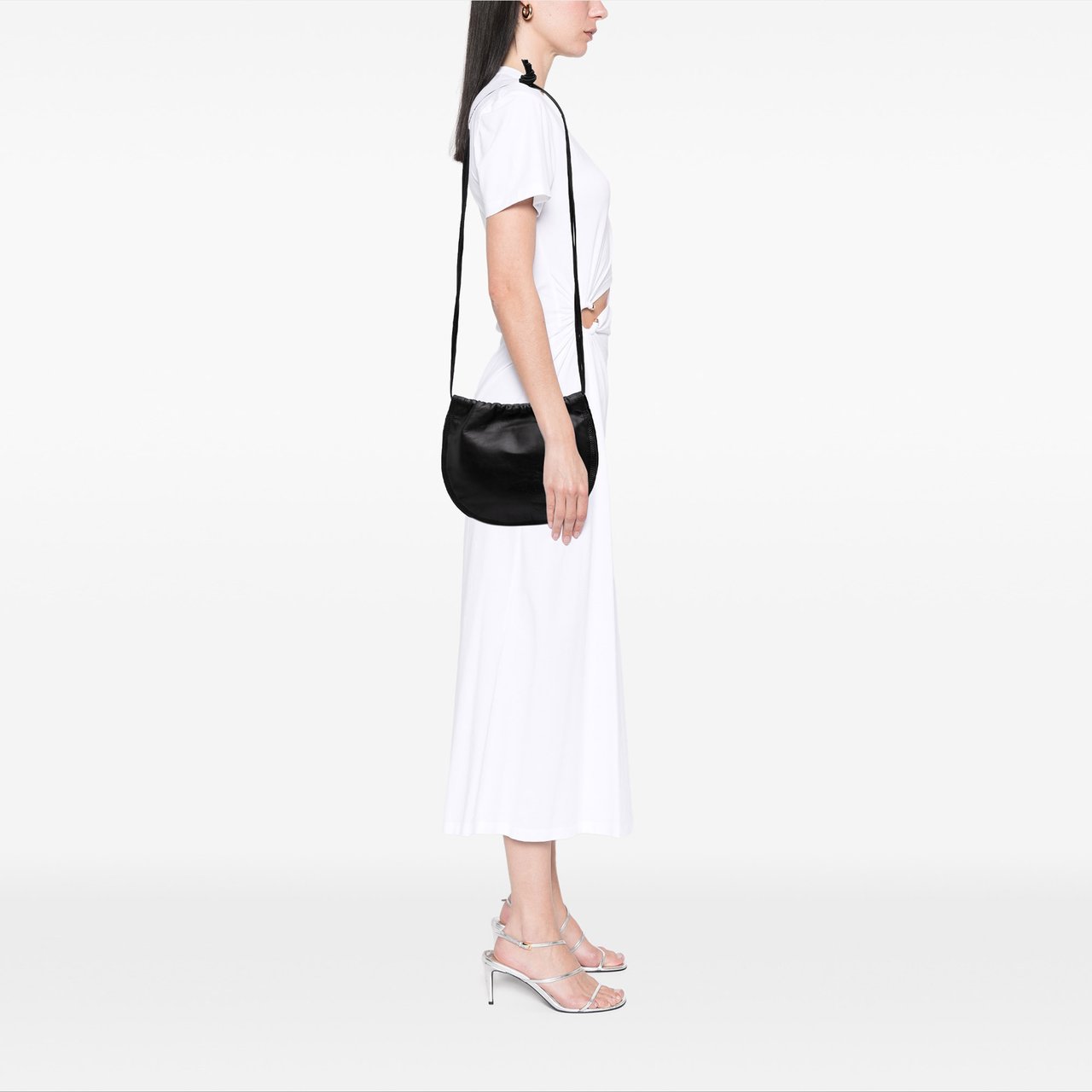 Loewe Anagram Leather Crossbody Zwart