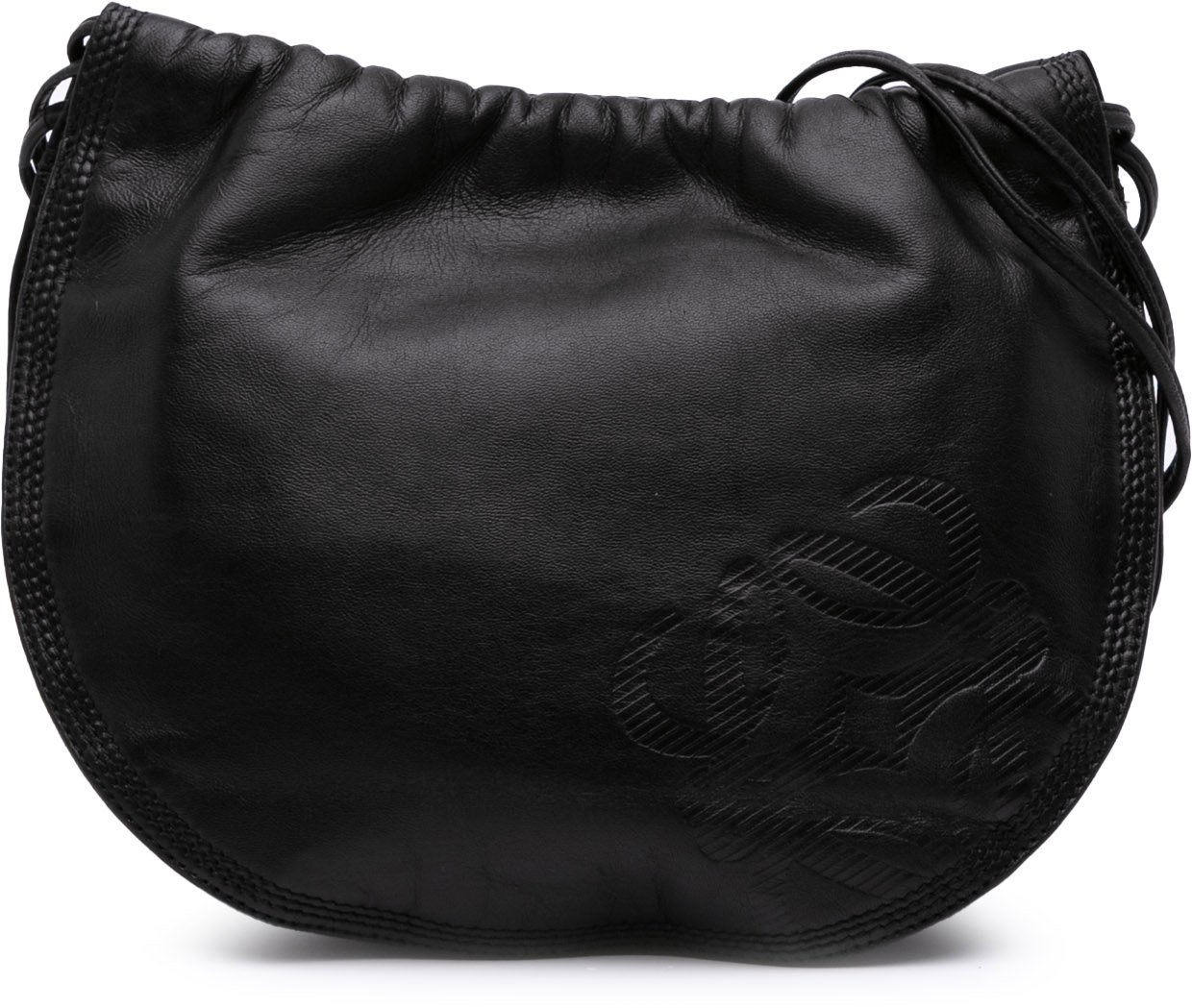 Loewe Anagram Leather Crossbody Zwart