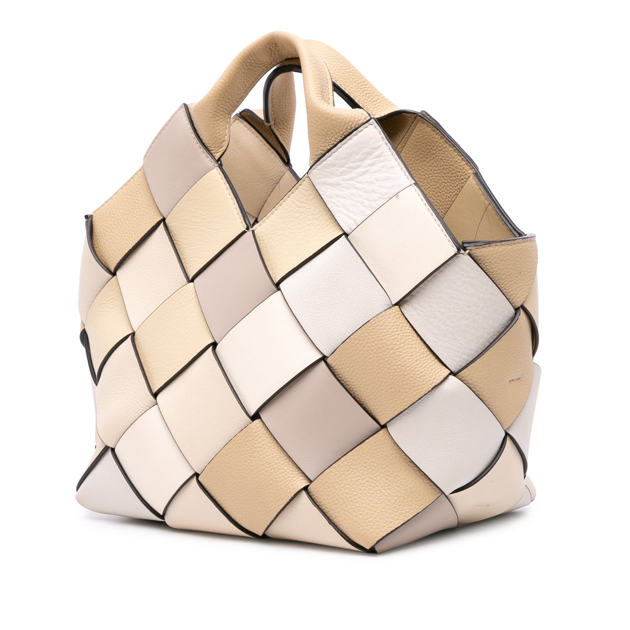 Loewe Small Woven Leather Surplus Basket Bag Bruin