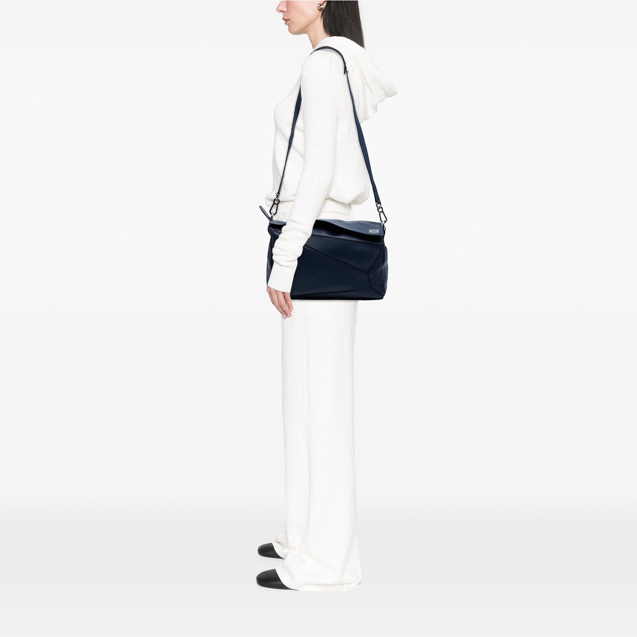 Loewe Large Calfskin Puzzle Satchel Blauw