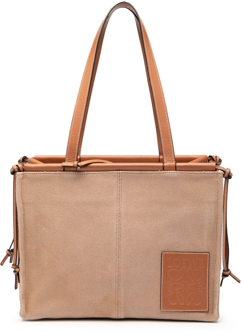 Loewe Small Canvas Cushion Tote Bruin