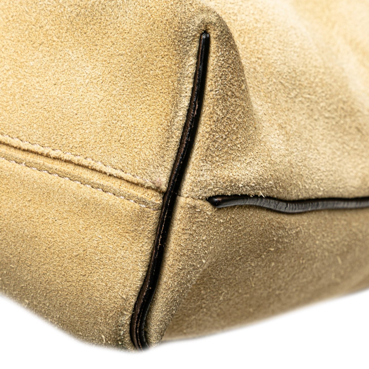 Loewe Small Suede Flamenco Knot Hobo Bruin