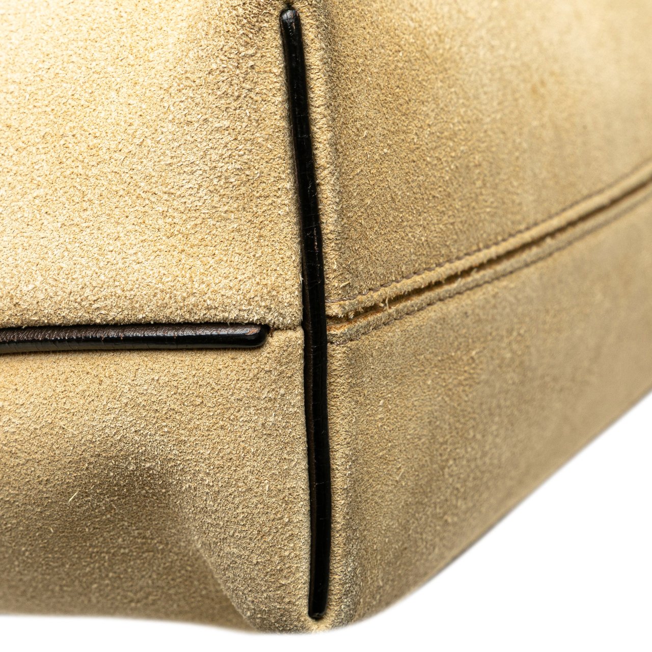 Loewe Small Suede Flamenco Knot Hobo Bruin