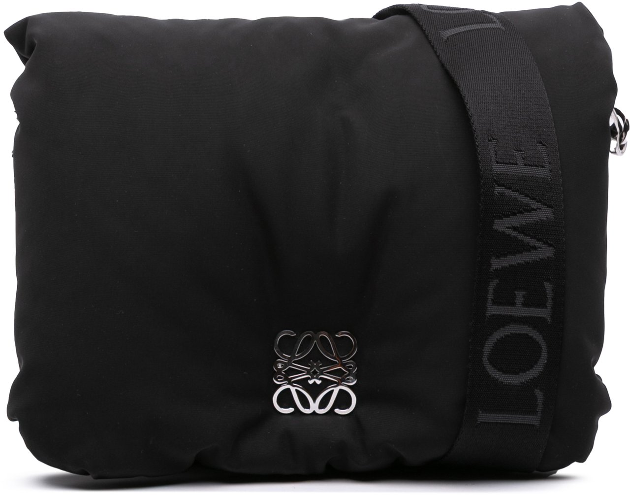 Loewe Nylon Goya Puffer Crossbody Zwart