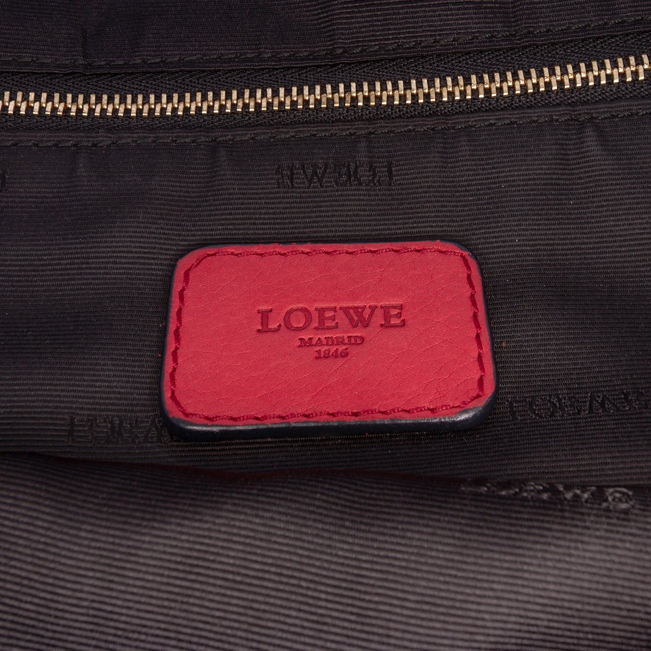 Loewe Leather Messenger Bag Rood