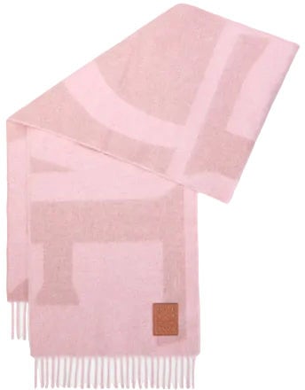 Loewe 30X160 LOEWE SCARF LIGHT PINK/PINK Roze