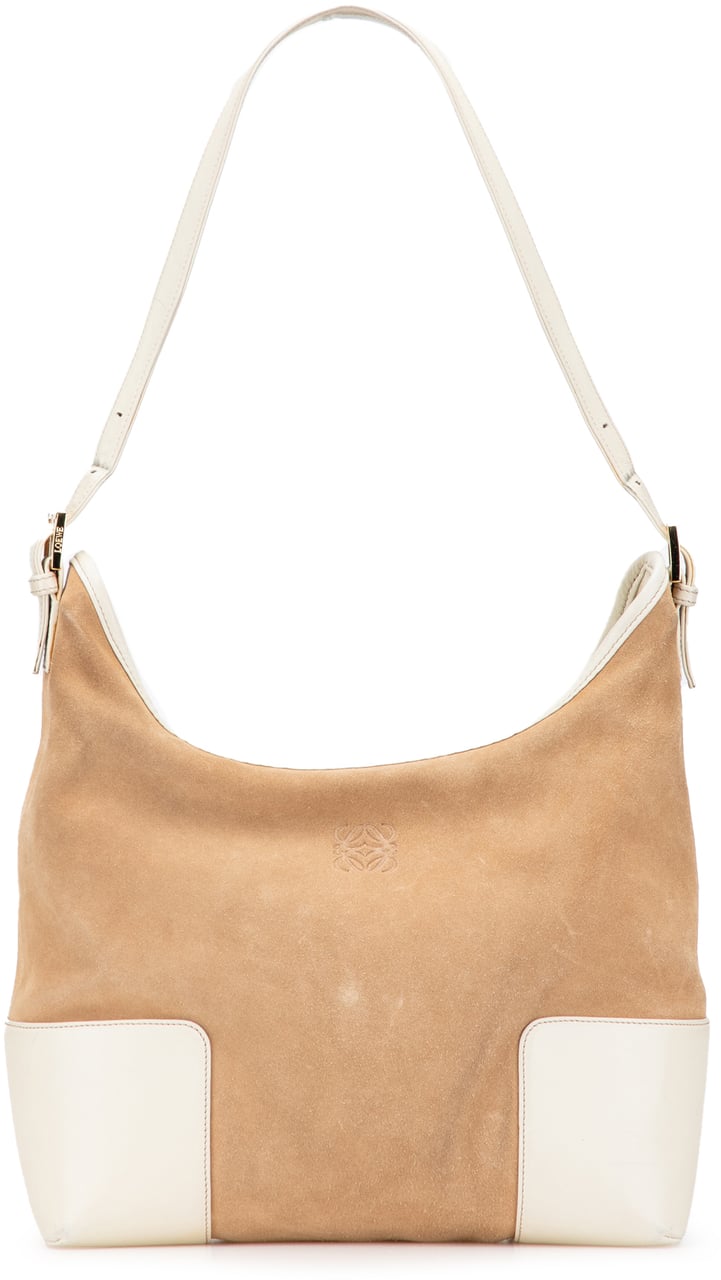 Loewe Suede Anagram Shoulder Bag Bruin