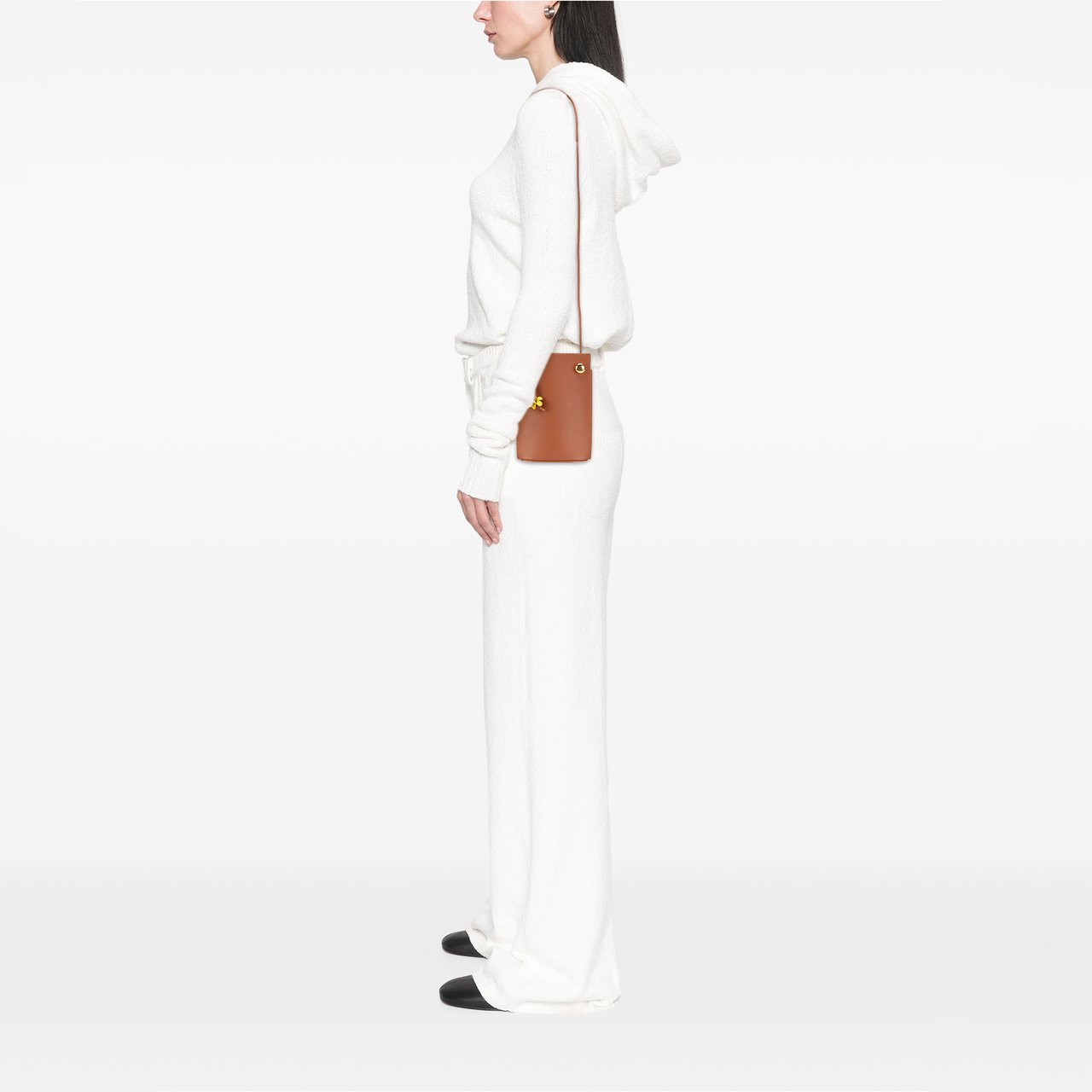 Loewe Calfskin Dice Pocket Crossbody Bruin