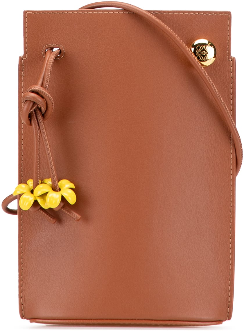 Loewe Calfskin Dice Pocket Crossbody Bruin