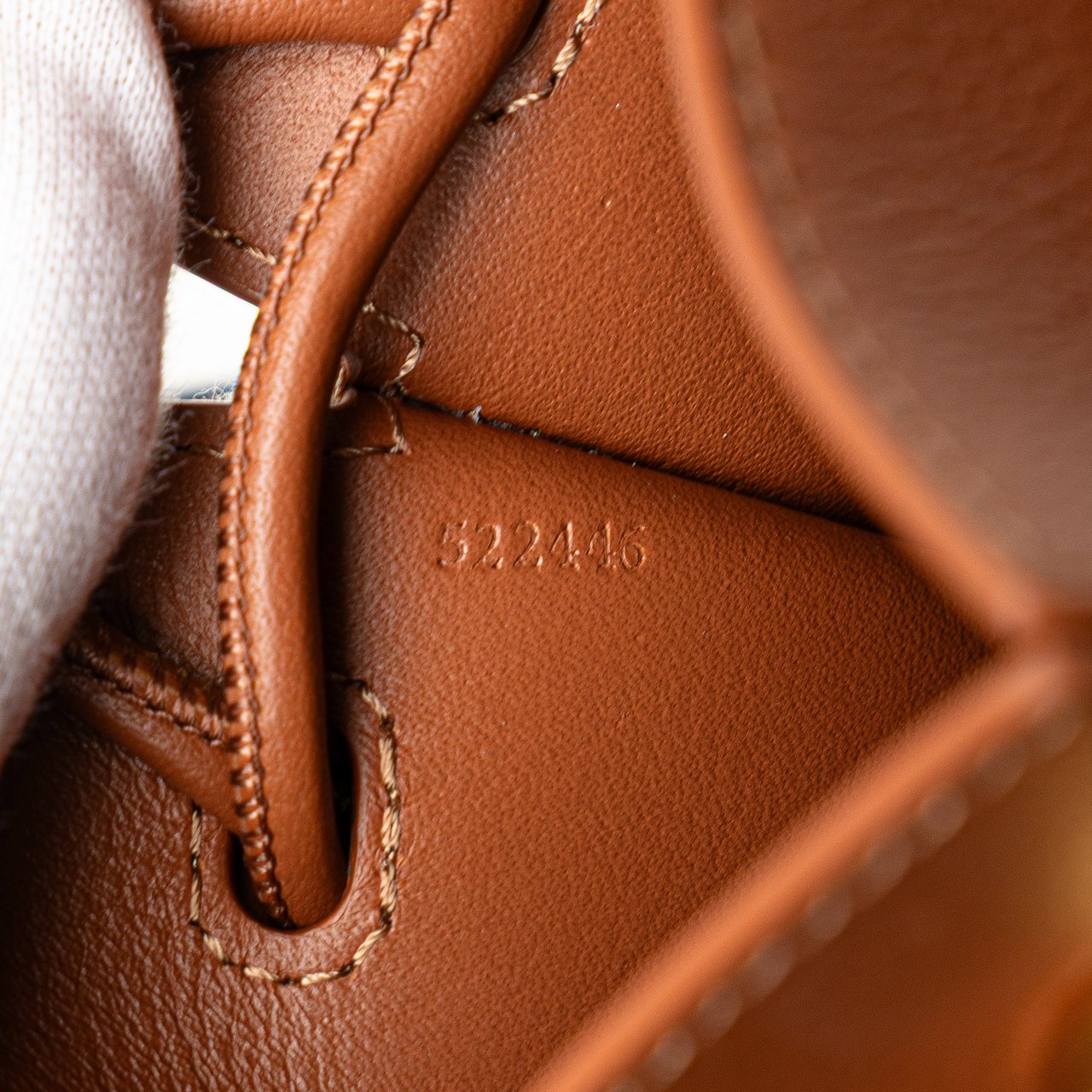 Loewe Calfskin Dice Pocket Crossbody Bruin