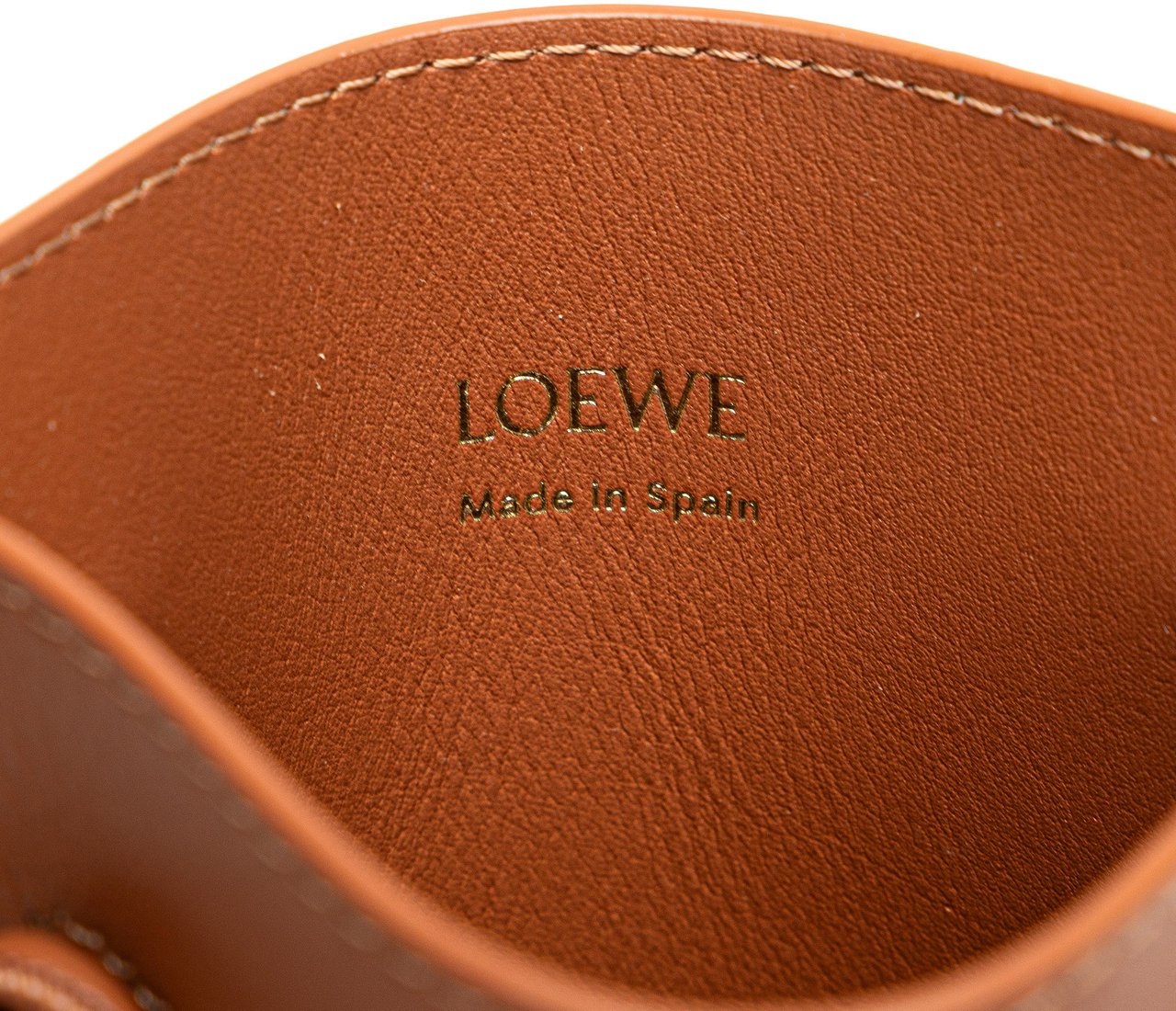 Loewe Calfskin Dice Pocket Crossbody Bruin