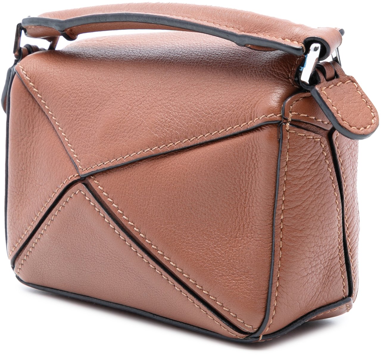 Loewe Nano Calfskin Puzzle Satchel Bruin