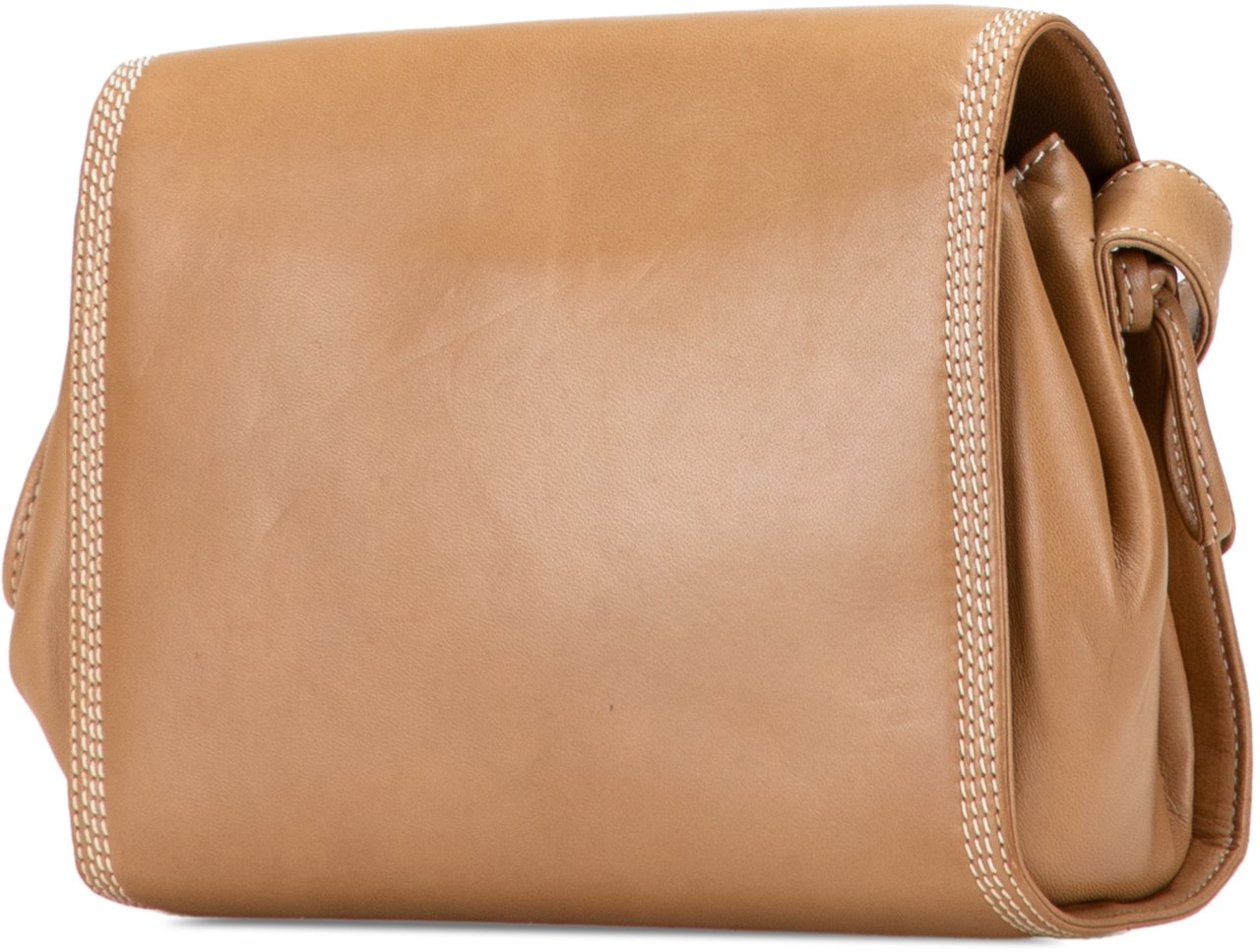 Loewe Anagram Leather Flap Crossbody Bruin
