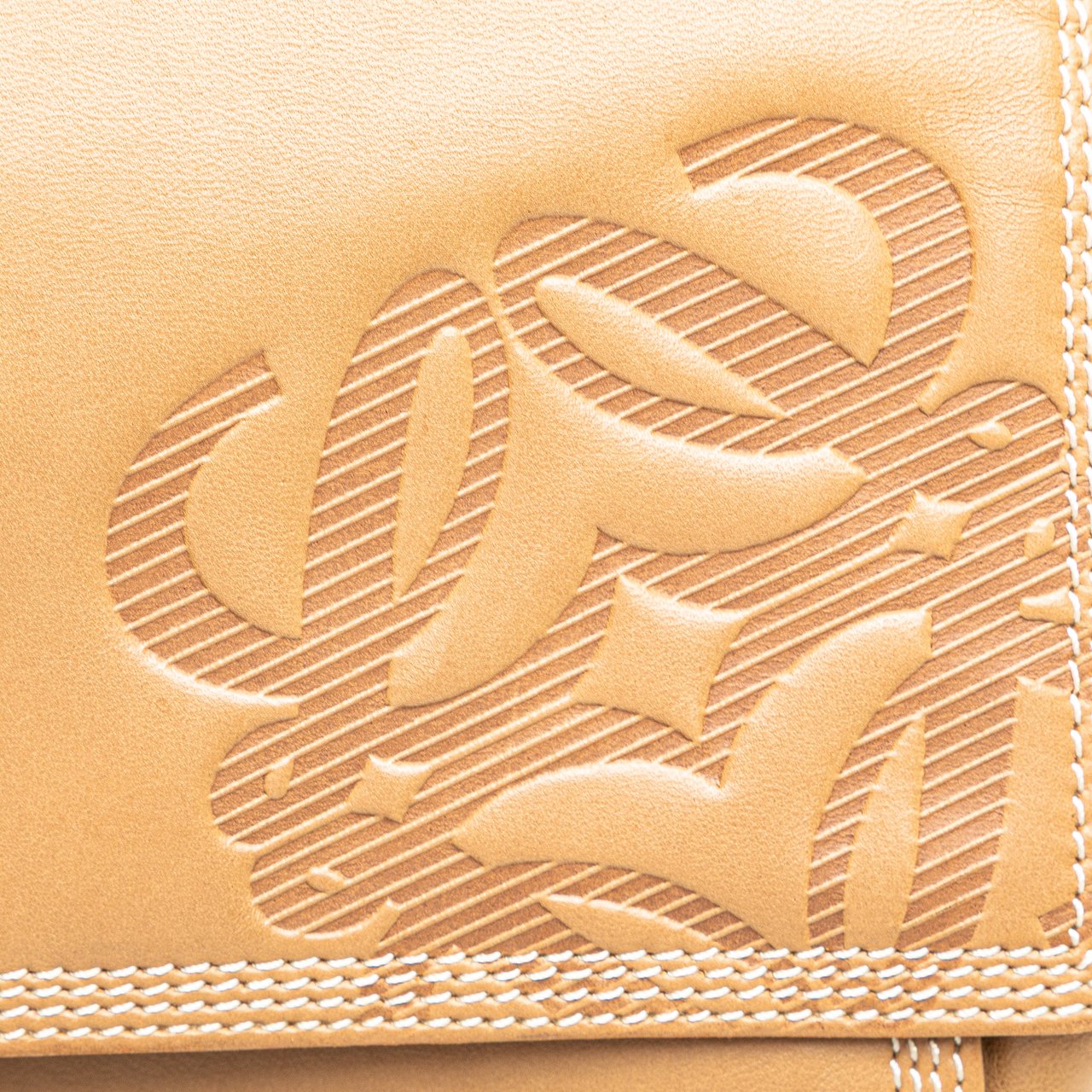Loewe Anagram Leather Flap Crossbody Bruin